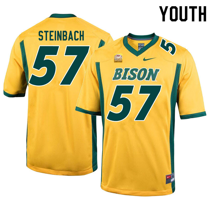 Youth #57 Trey Steinbach North Dakota State Bison College Football Jerseys Sale-Yellow
